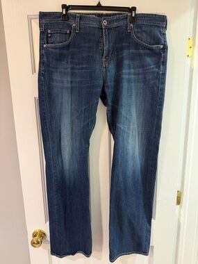 Ag Adriano Goldschmied Men's Blue Straight-Leg Jeans